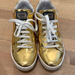 Moschino Metallic Gold Sneakers